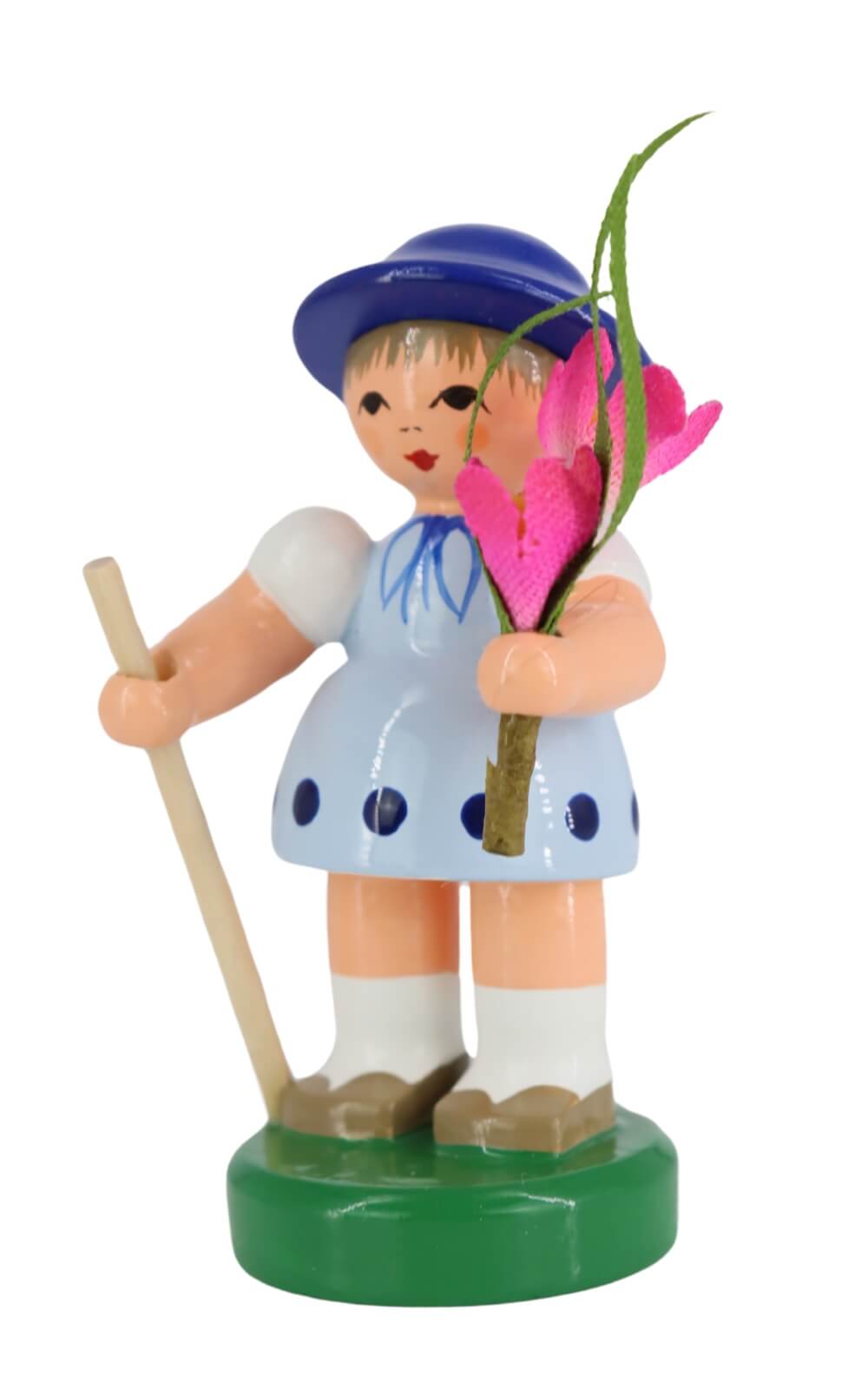 Miniature flower girl, light blue/blue by Figurenland Uhlig GmbH_3