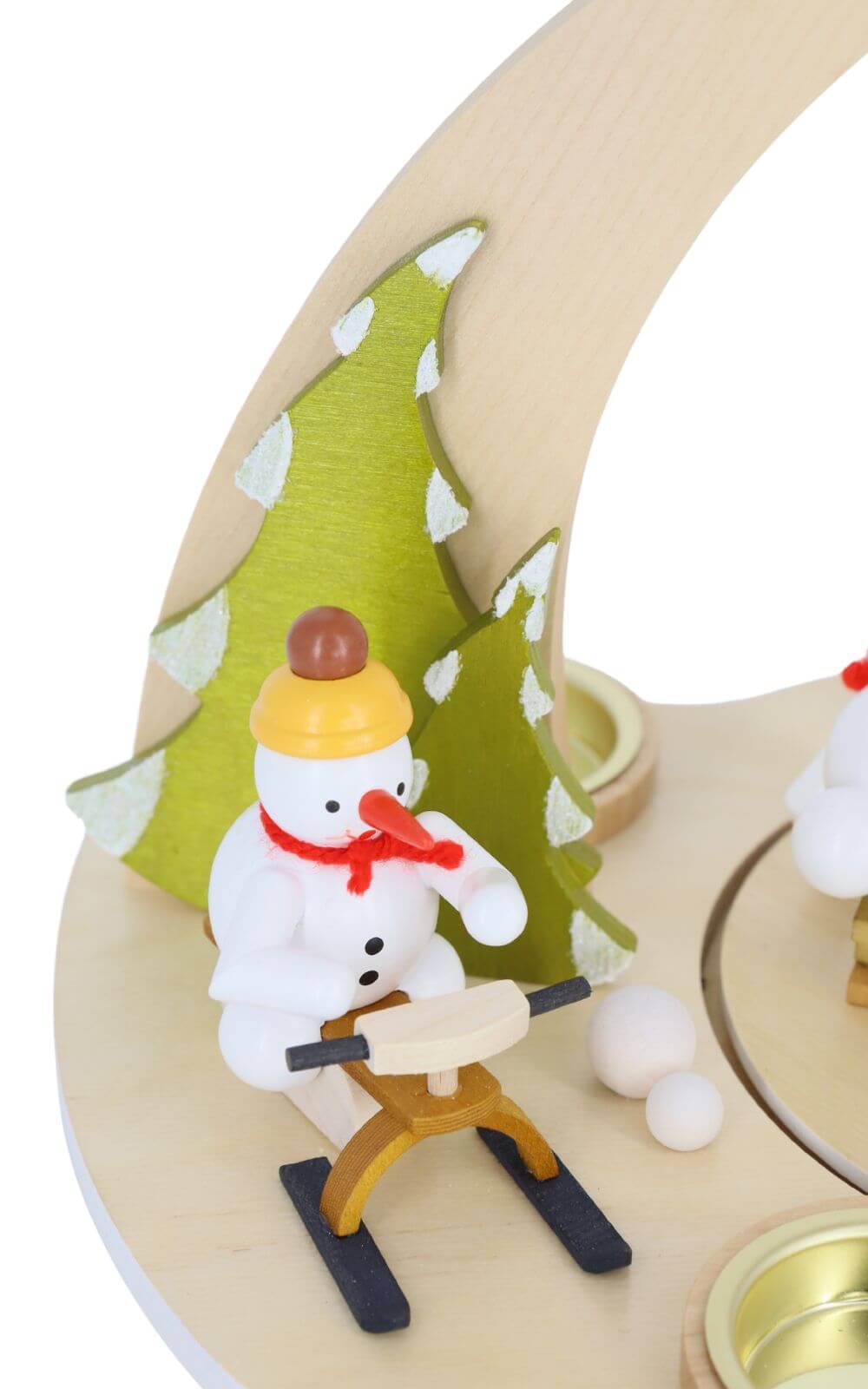 Christmas pyramid with snowmen, Winter sports by Volker Zenker_4
