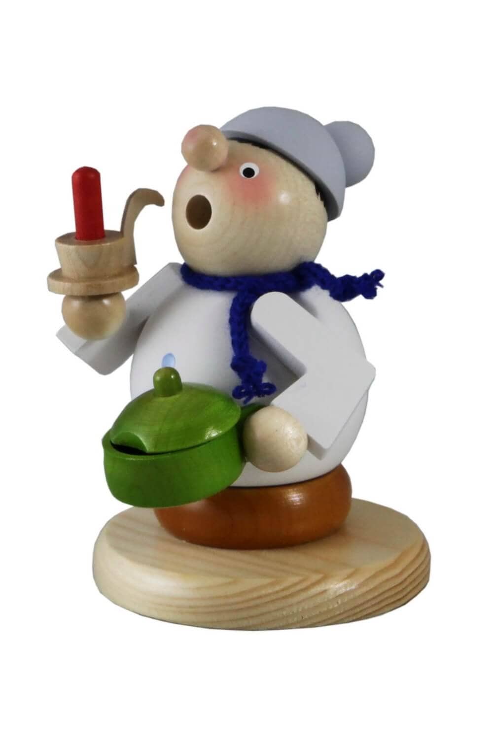Smoking man sleeping cap grandpa with candle, 11 cm by Ralf Zenker