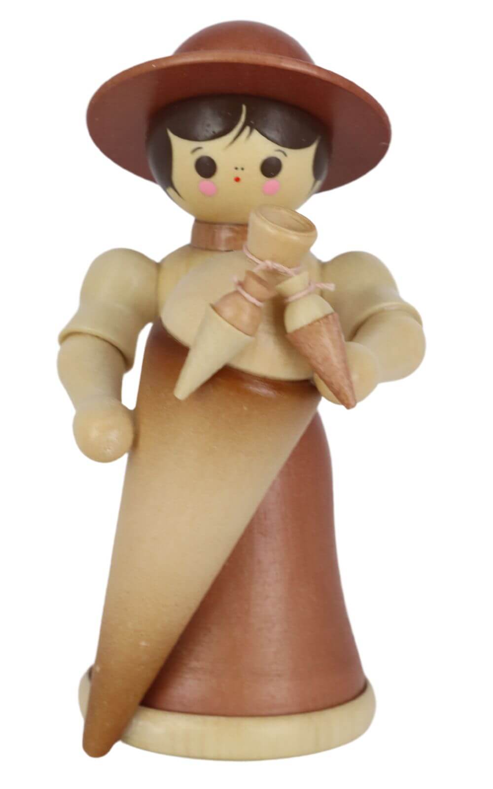 Miniature girl with sugar cone, 10 cm by Romy Thiel