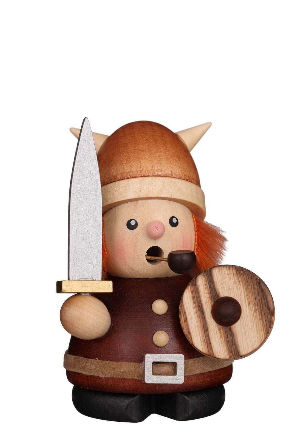 Smoking man Viking, natural, 10 cm by Christian Ulbricht