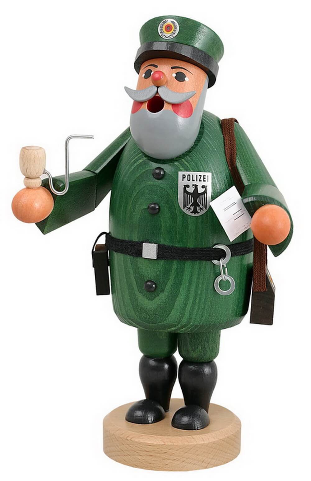 Smoking man policeman, 21 cm by Karl Werner