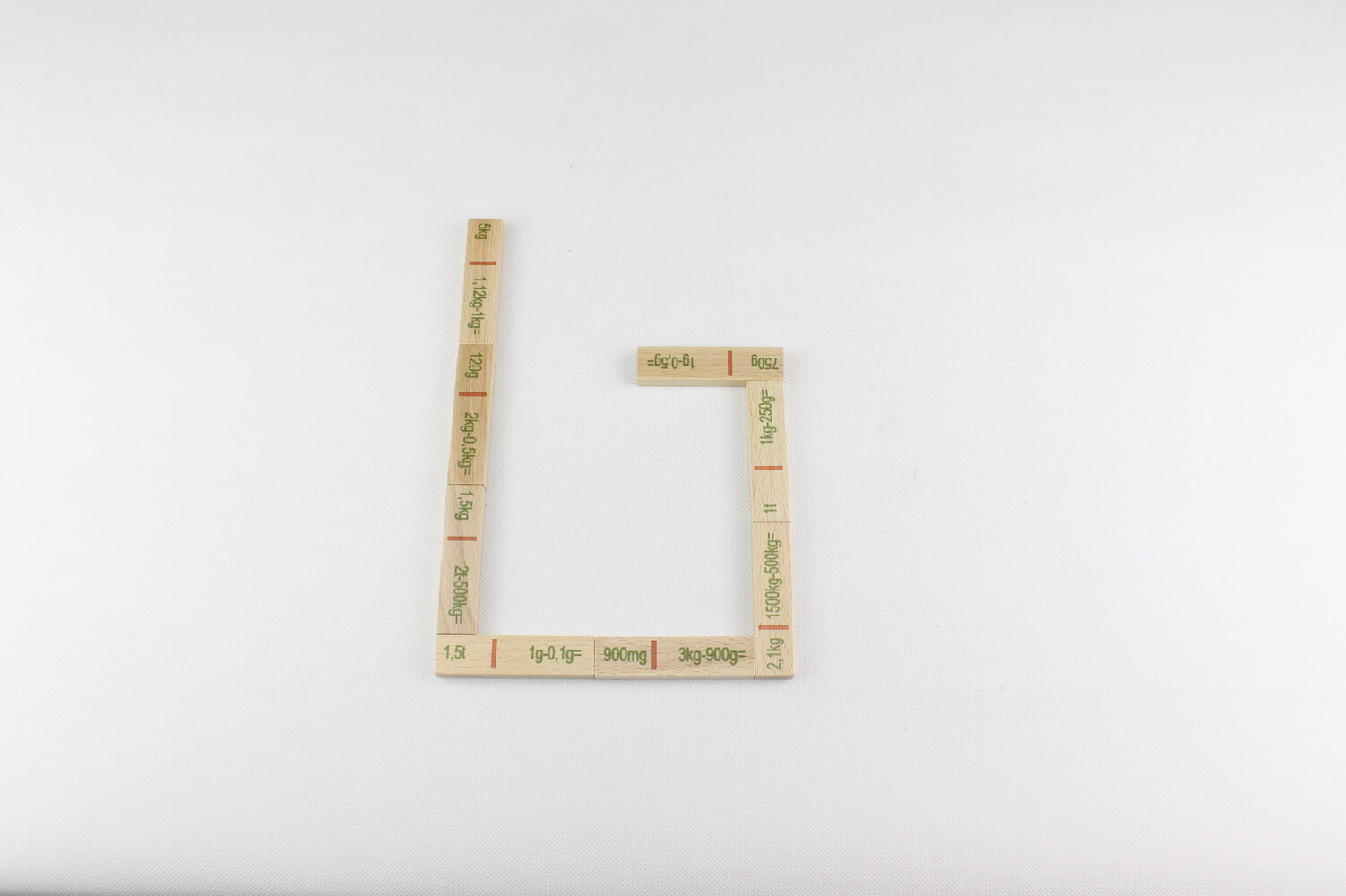 Arithmetic domino mass, made of wood, 40 pieces by Ebert GmbH_1
