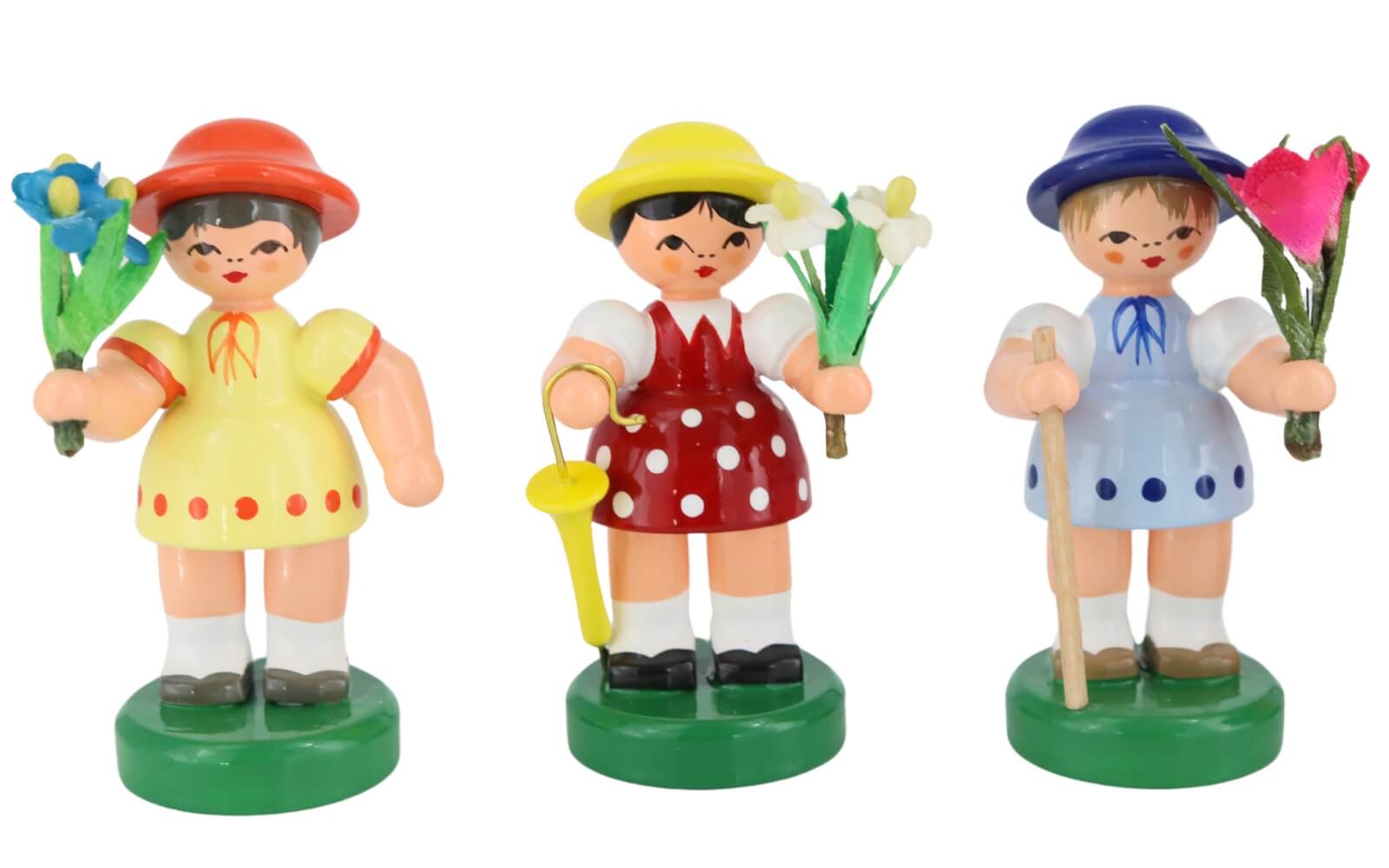 Miniatures flower girls, 5 pieces hand-painted by Figurenland Uhlig GmbH_2