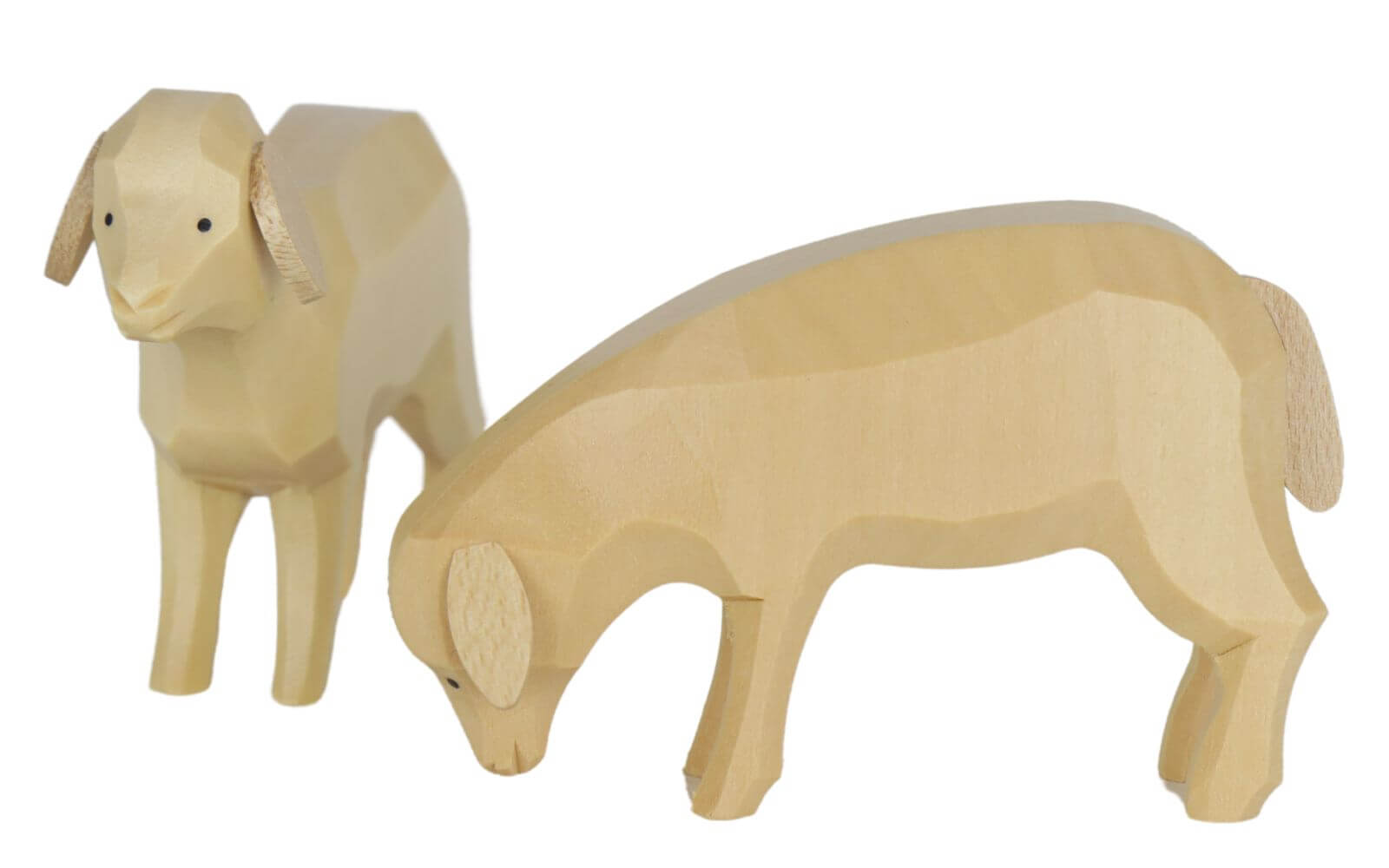 2 sheep, hand-carved by Müller Kleinkunst_2