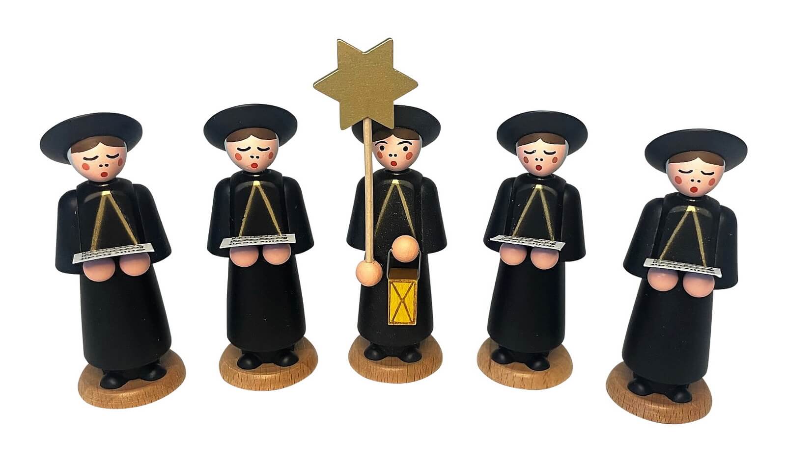Miniature currende figures, 5 pieces, black by SEIFFEN.COM_1