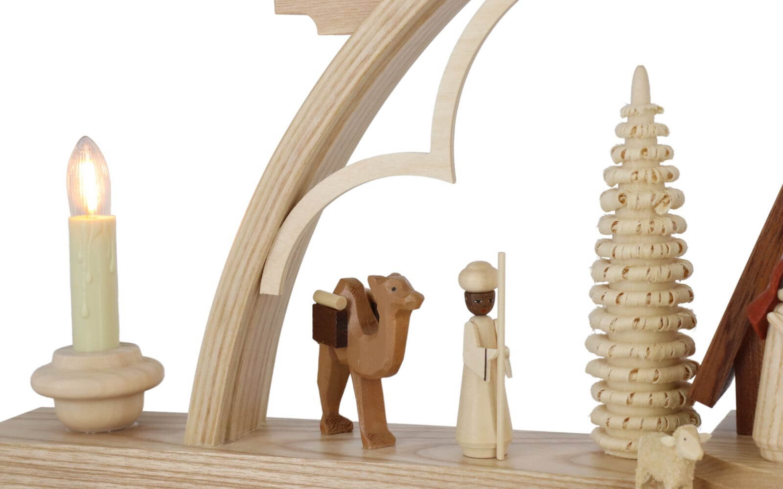 Candle arch Nativity with crib, 57 cm by Müller Kleinkunst_5