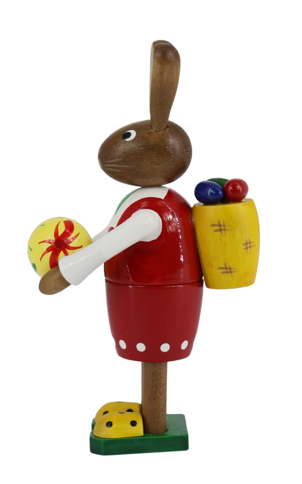Easter bunny woman with basket and large Easter egg, 15 cm by Figurenland Uhlig GmbH_3