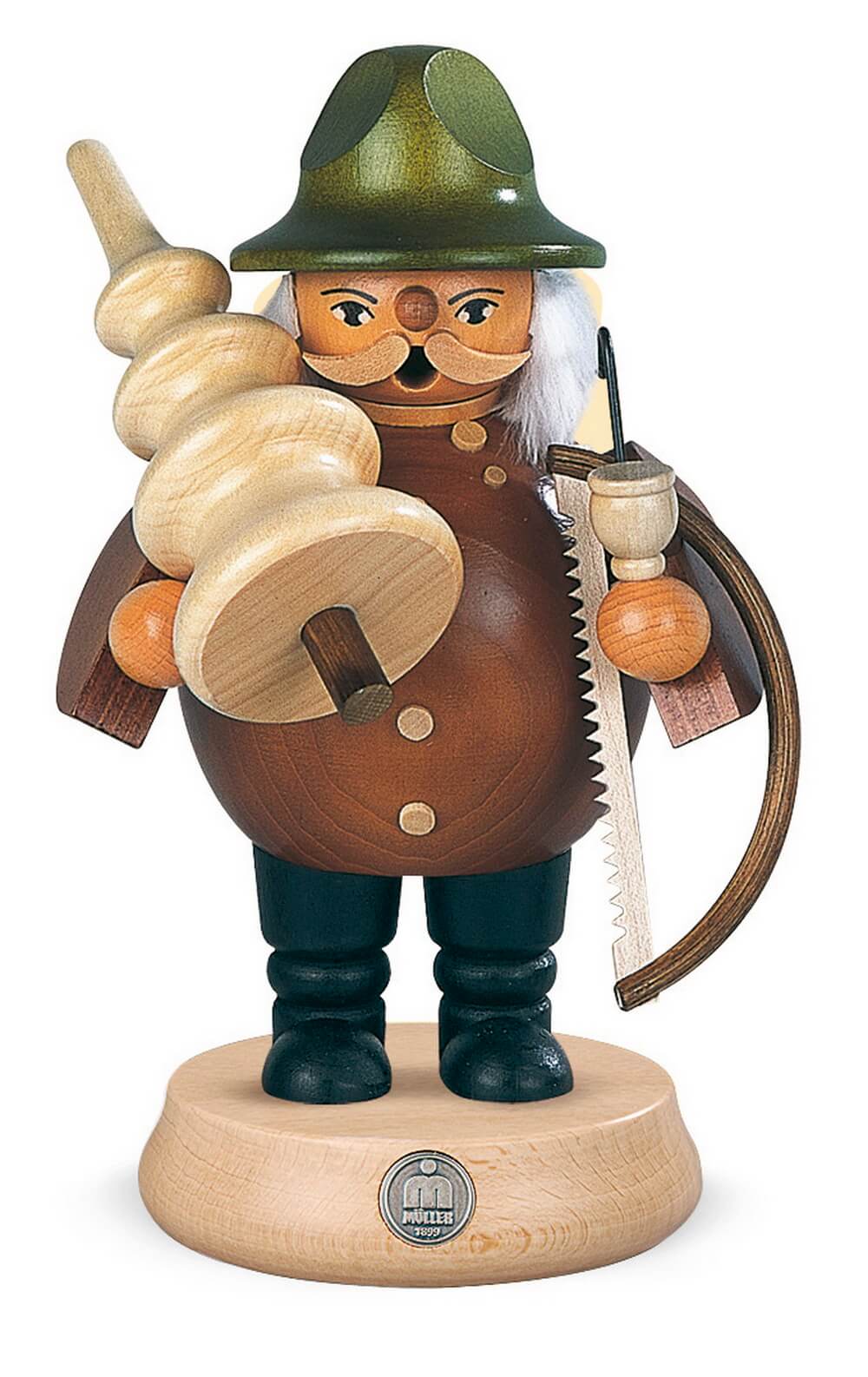 Smoking man tree cutter by Müller Kleinkunst