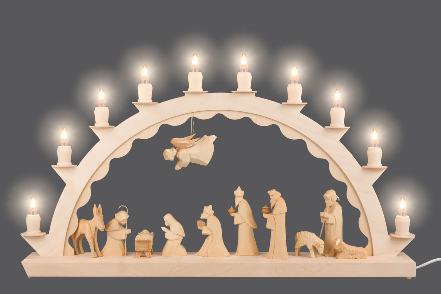 LED Candle Arch with carved Holy Family, 60 cm by SEIFFEN.COM_pic3