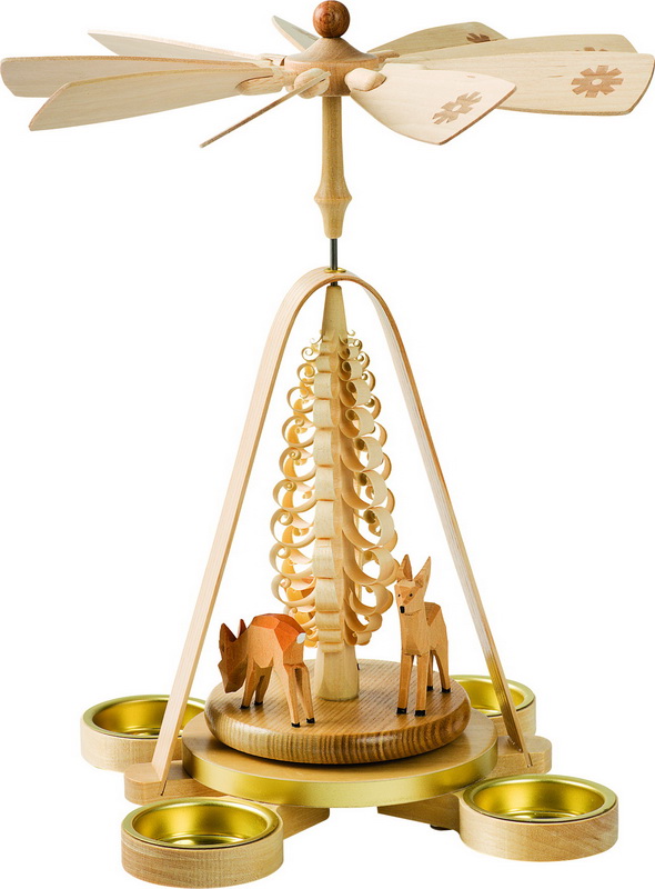 Tealight pyramid with deer, 28 cm by Richard Glässer-picture1