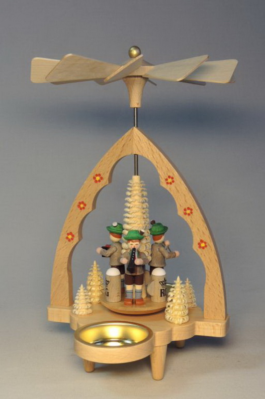Christmas pyramid with Bavarian trio, 20 cm by Richard Glässer-Bild2