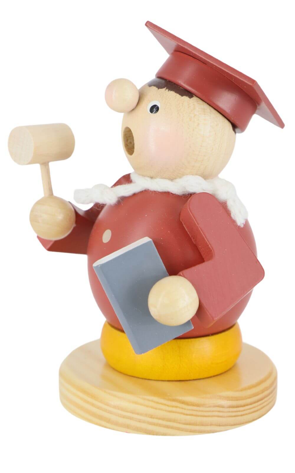 Smoking man judge Friederich with law book, 11 cm by Ralf Zenker_3