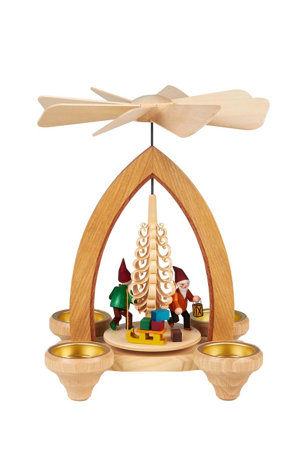 Tealight pyramid gnome, 26 cm by Heinz Lorenz pic_1