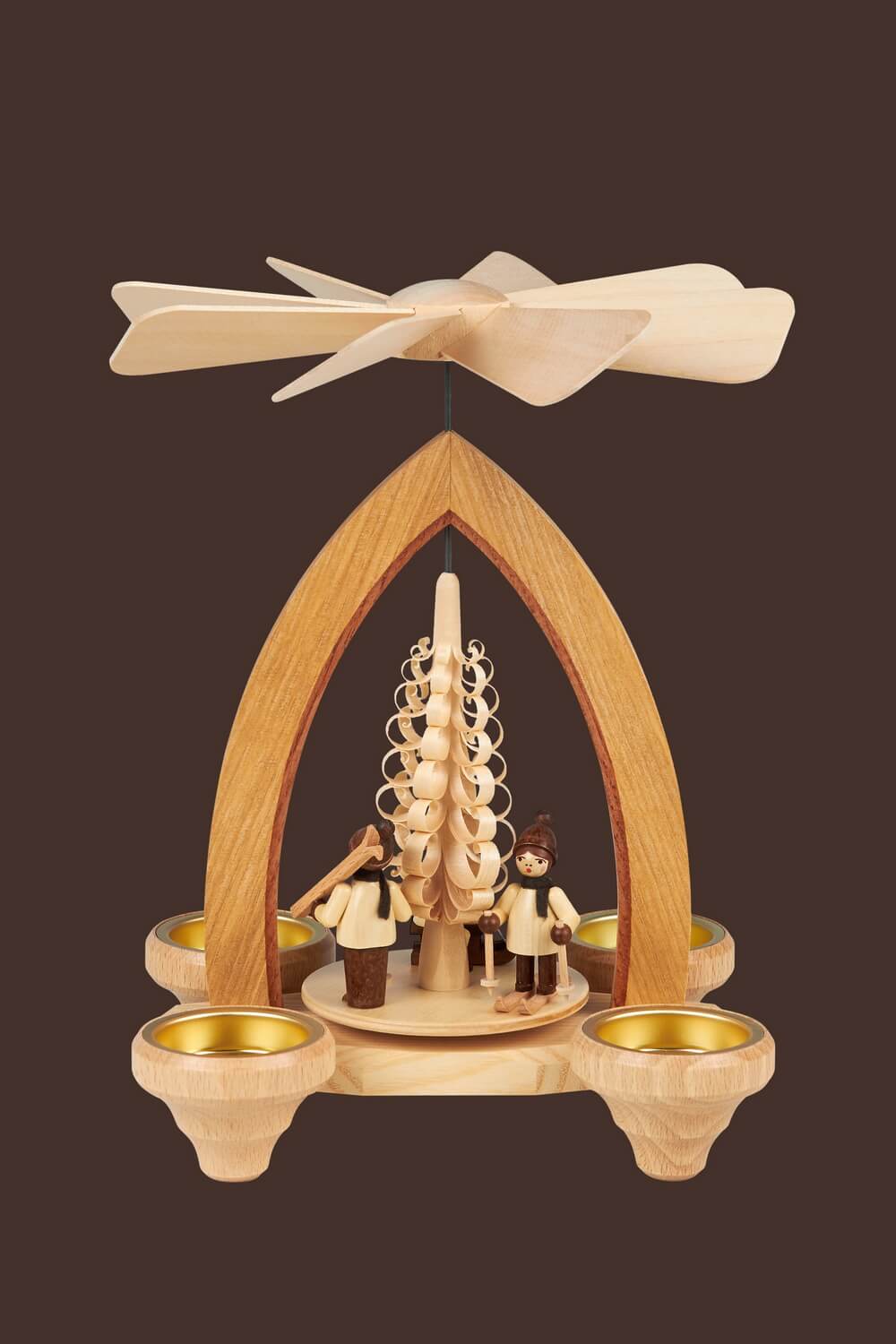 Tealight pyramid winter children, 26 cm by Heinz Lorenz pic_2