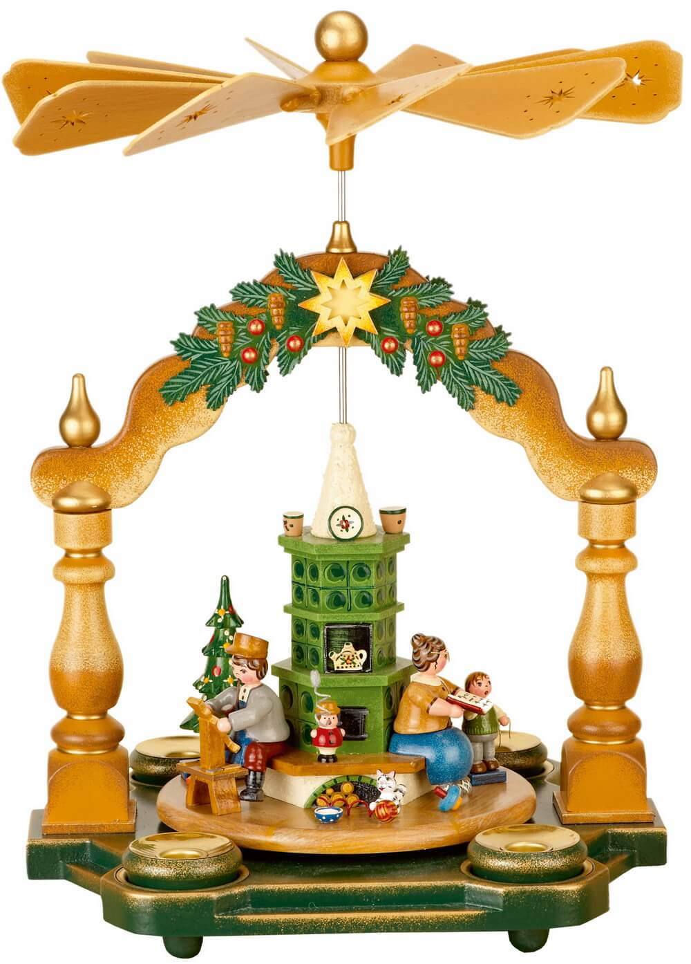Christmas pyramid Grandma's Christmas parlor by Hubrig Volkskunst
