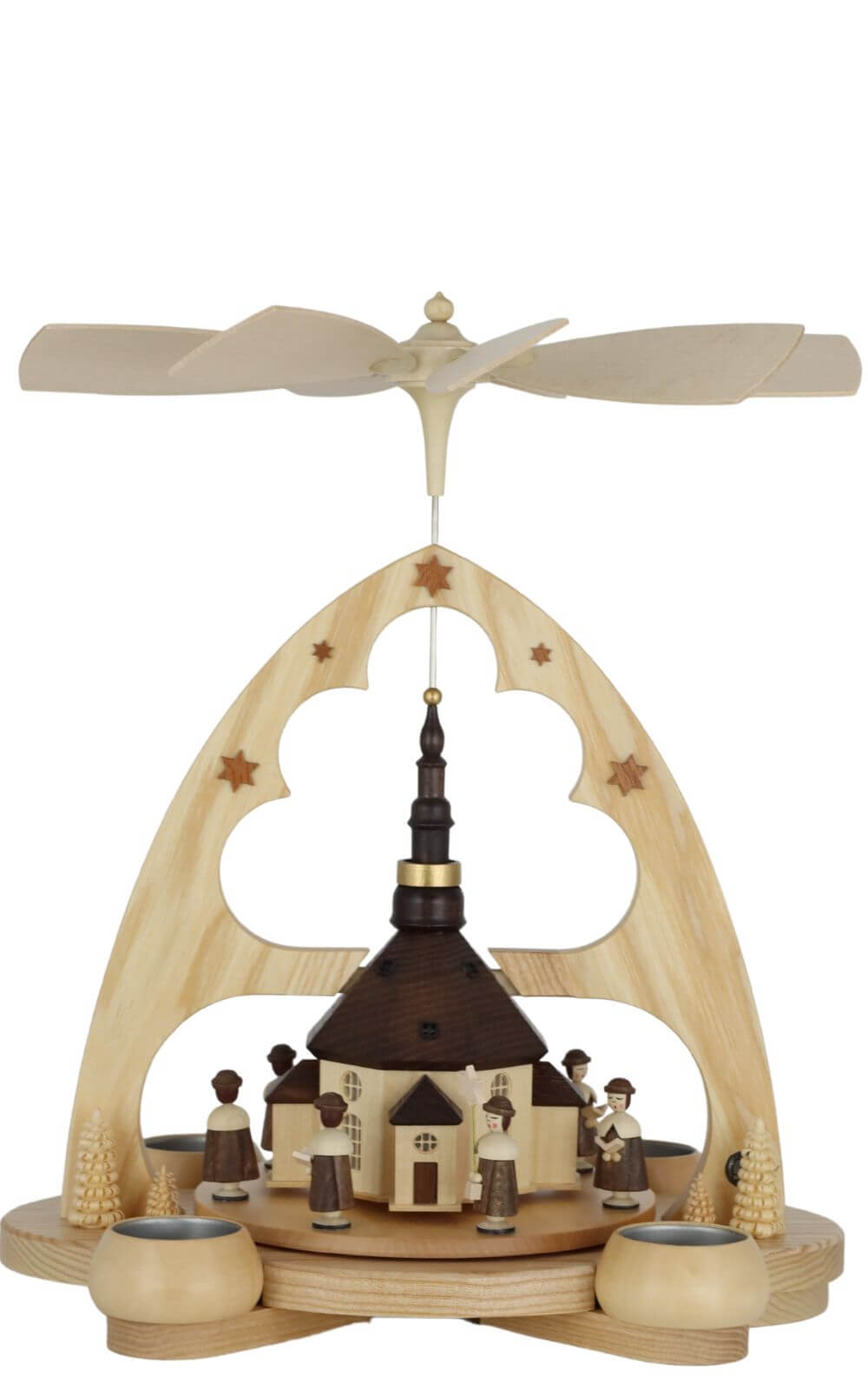 LED arched pyramid Seiffen church, 36 cm by Müller Kleinkunst_1
