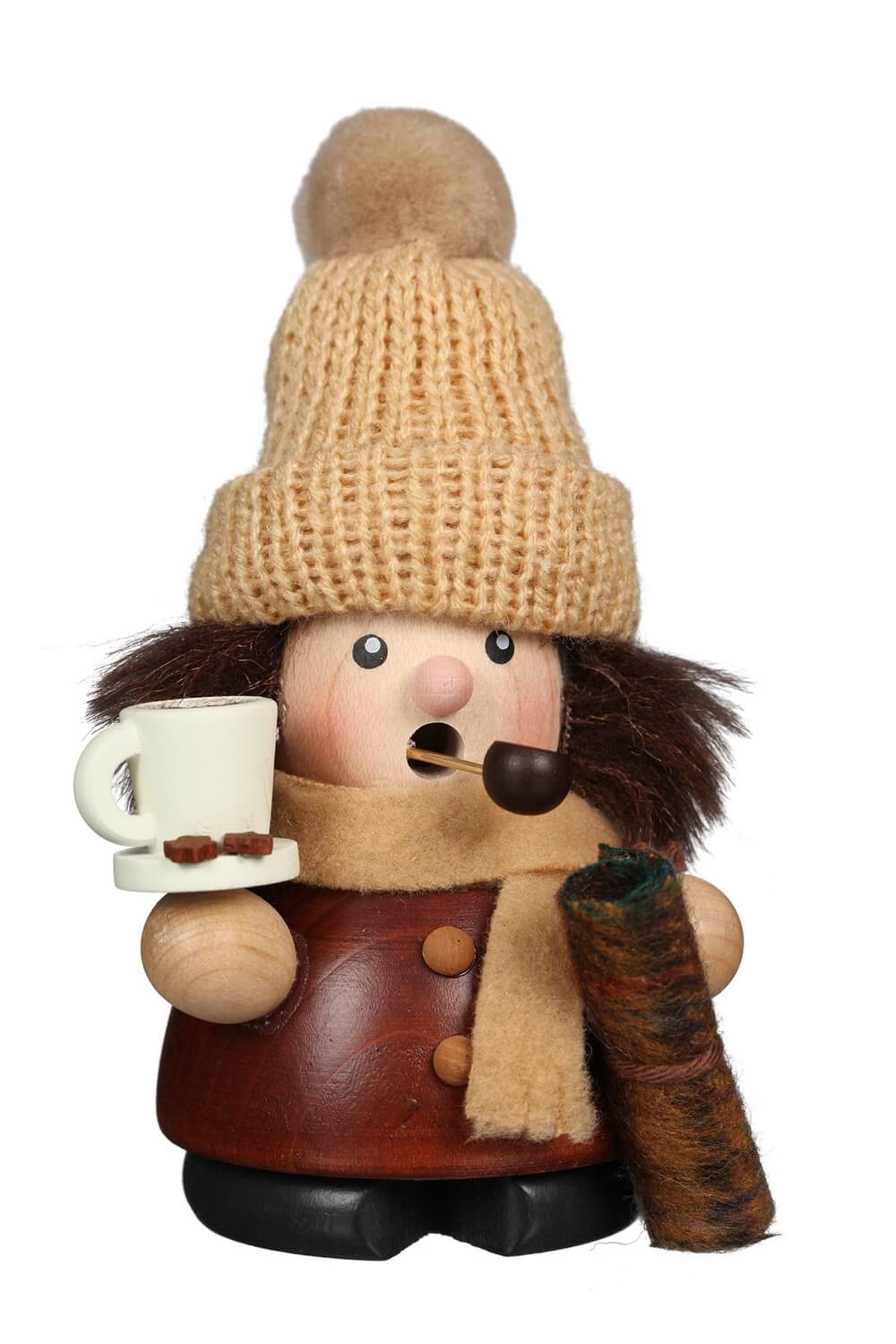 Smoking man winter day, 12 cm by Christian Ulbricht