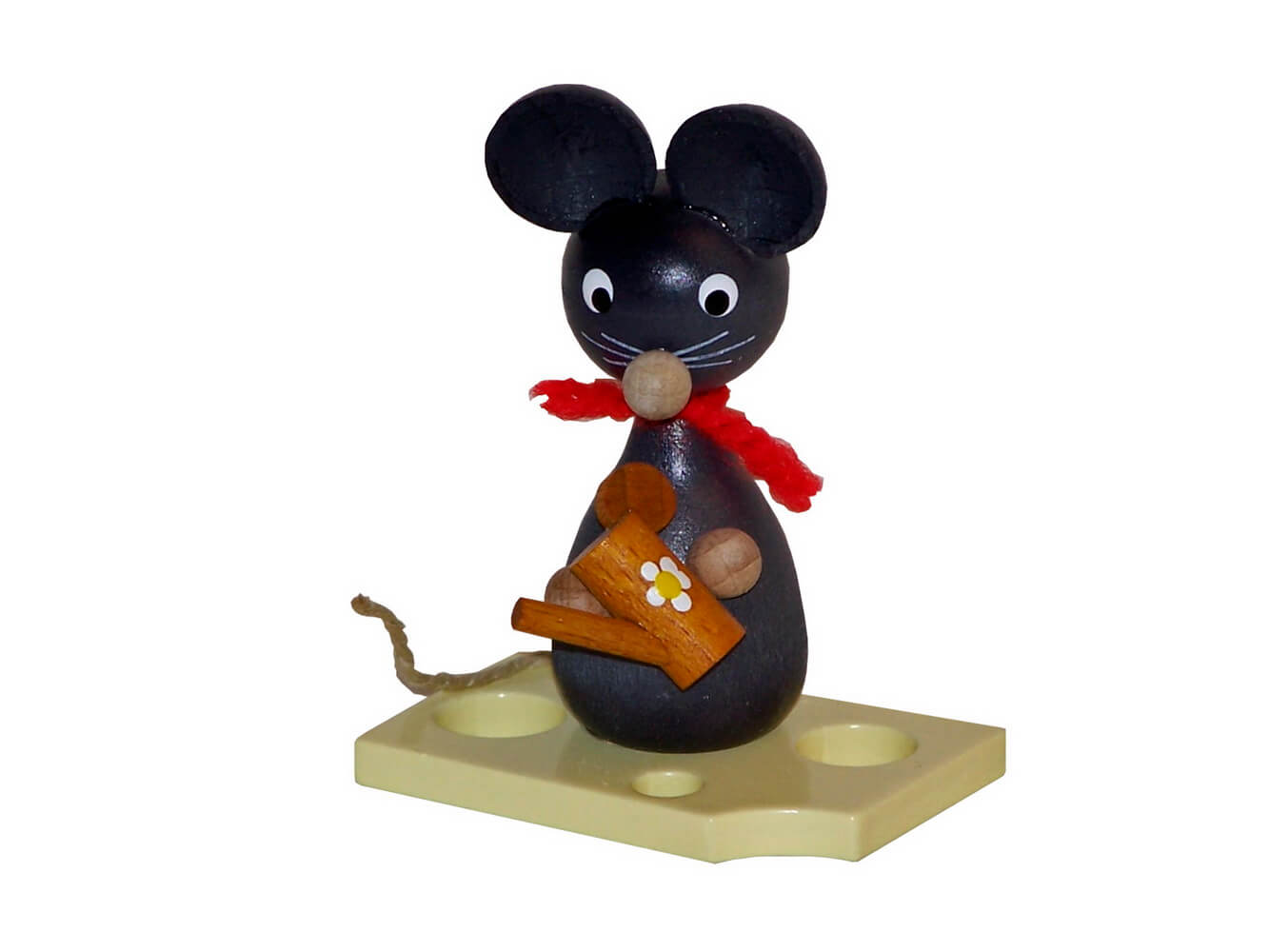 Miniature mouse child with watering can, 7 cm, colored by Ralf Zenker