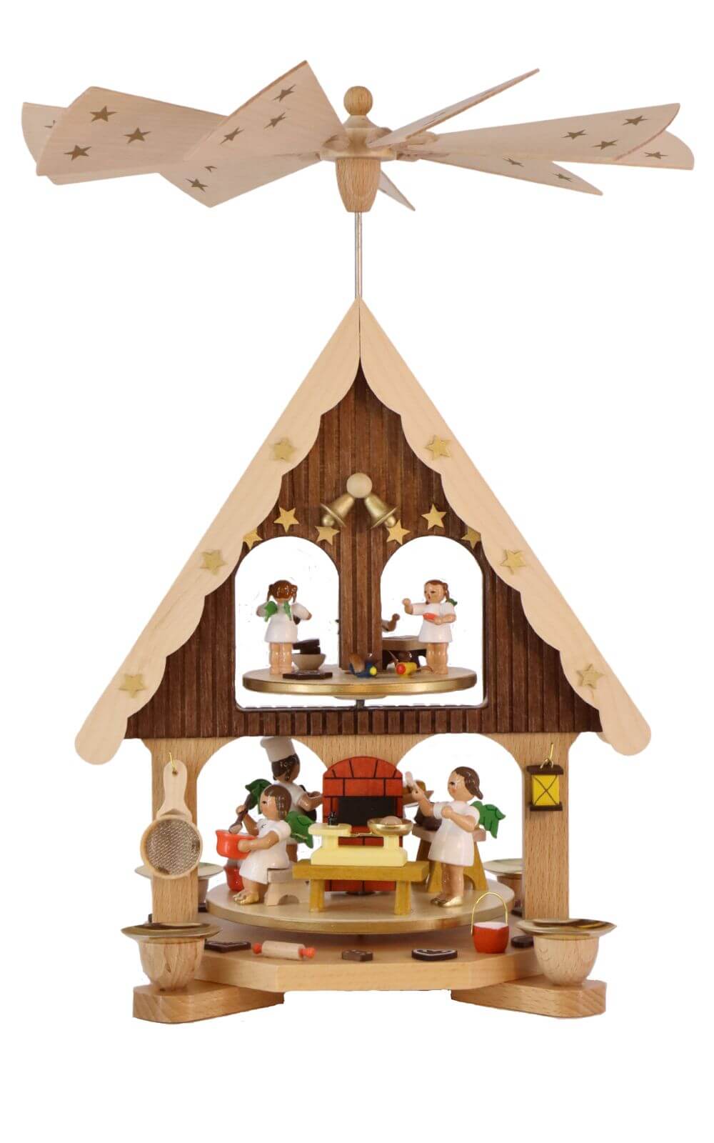 Christmas pyramid - Advent house with angel bakery, 36 cm by Richard Glässer_1