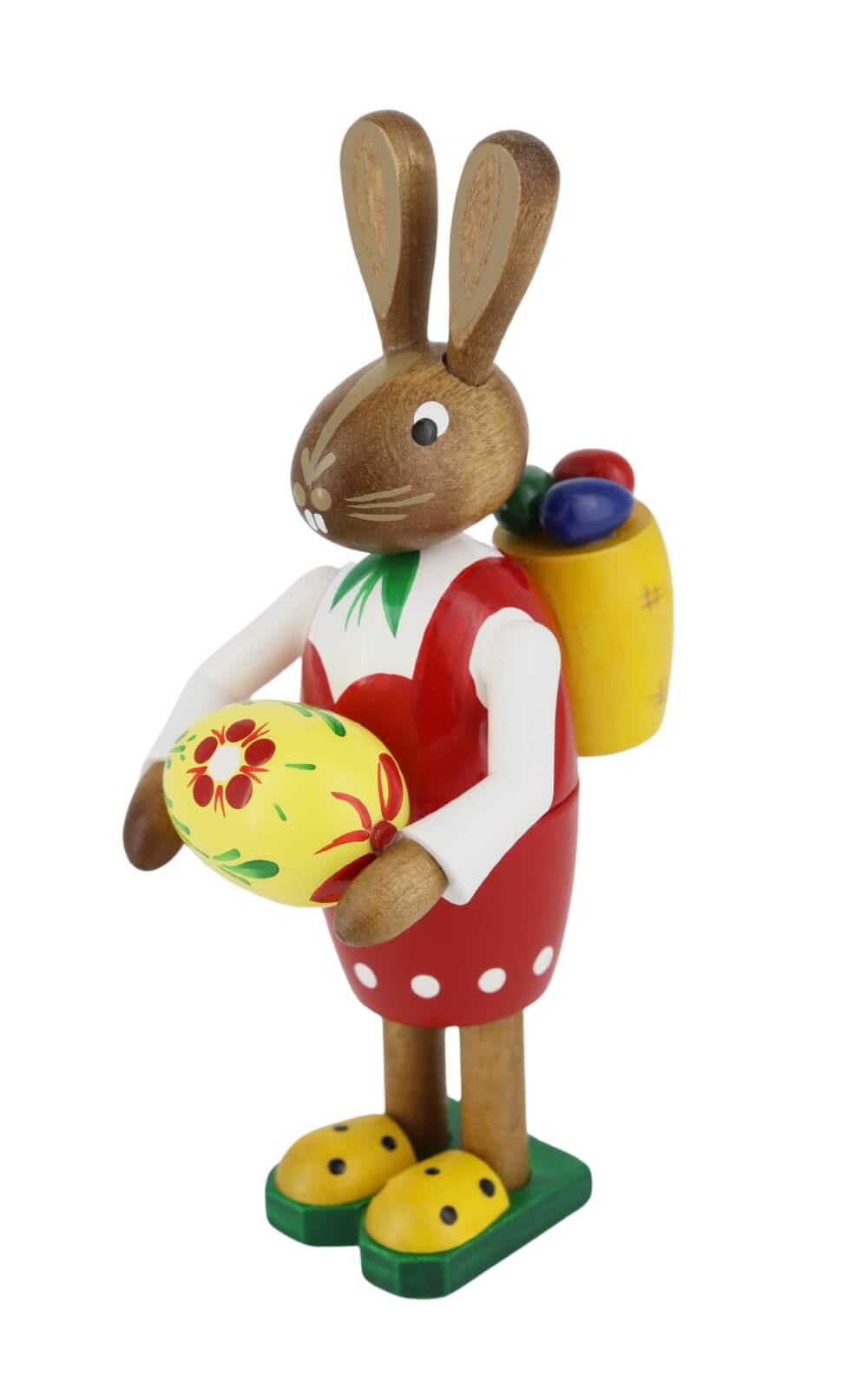 Easter bunny woman with basket and large Easter egg, 15 cm by Figurenland Uhlig GmbH_2