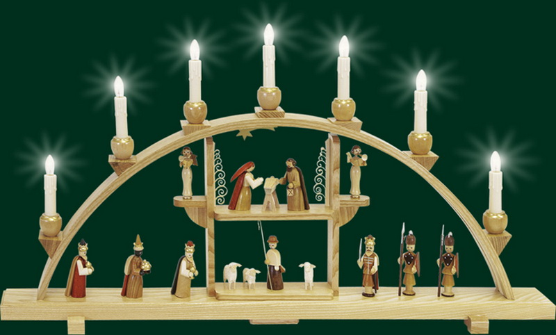 Candle arch Nativity of Christ, 75 cm by Richard Glässer_2