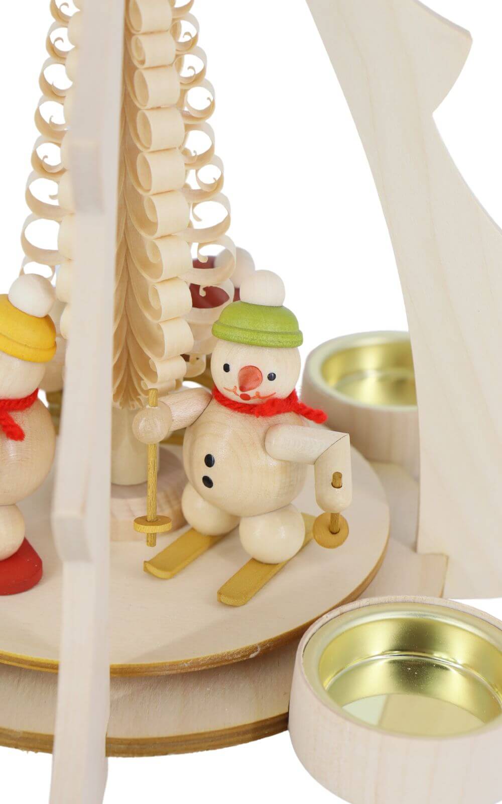 Christmas pyramid for tea lights with snowmen, 33 cm by Ralf Zenker_2