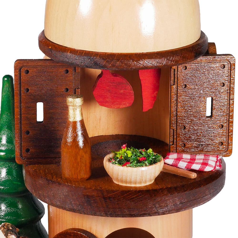 Smoker Gnome with Smoking Oven, 26 cm by DWU Drechselwerkstatt Uhlig_2