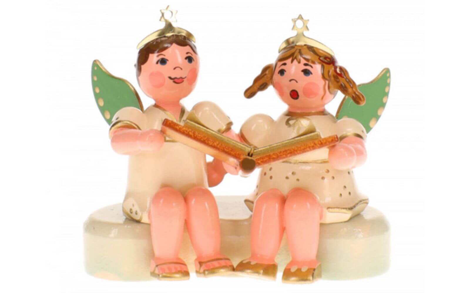 Christmas angel - couple tells stories by Hubrig Volkskunst