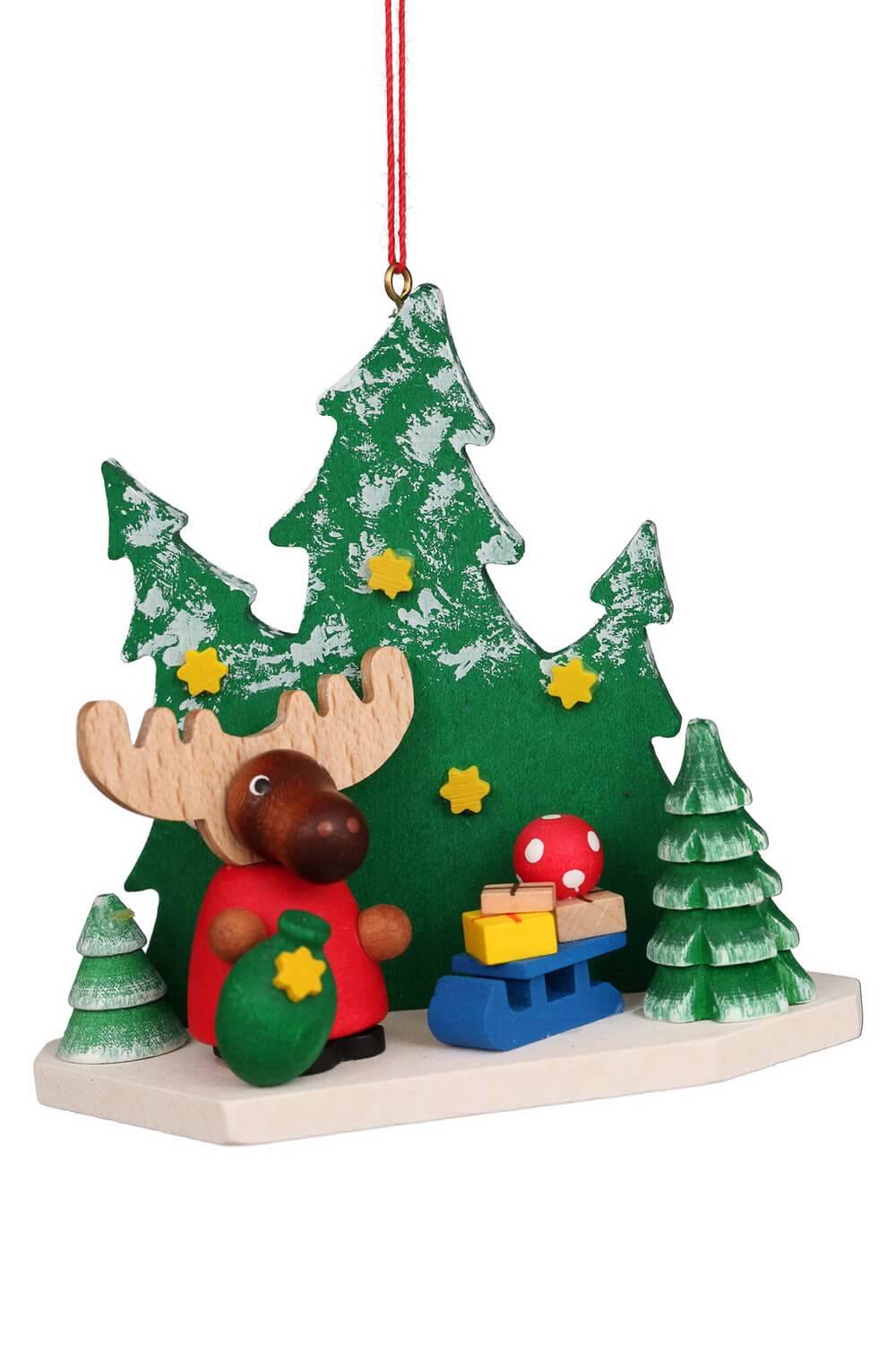 Christmas tree decoration elk Santa Claus in the forest, 1 piece by Christian Ulbricht