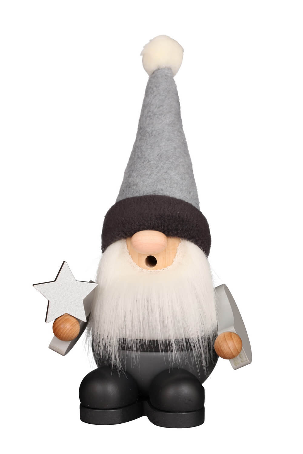 Smoking man ball dwarf gray, 25 cm by Christian Ulbricht