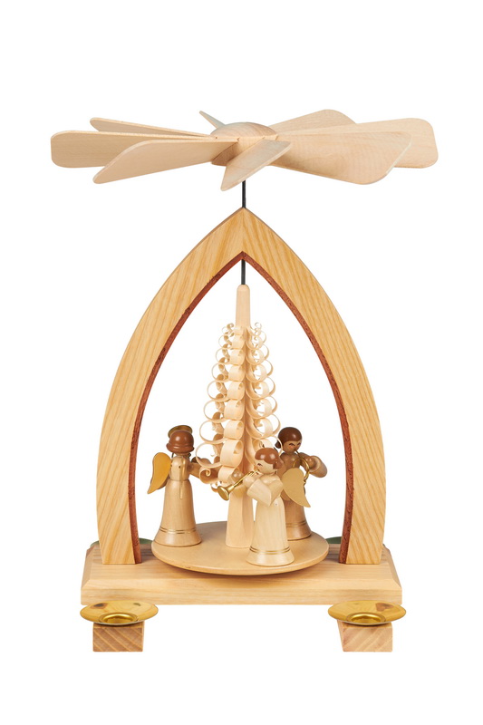 Christmas pyramid with Christmas angel, 26 cm by Heinz Lorenz