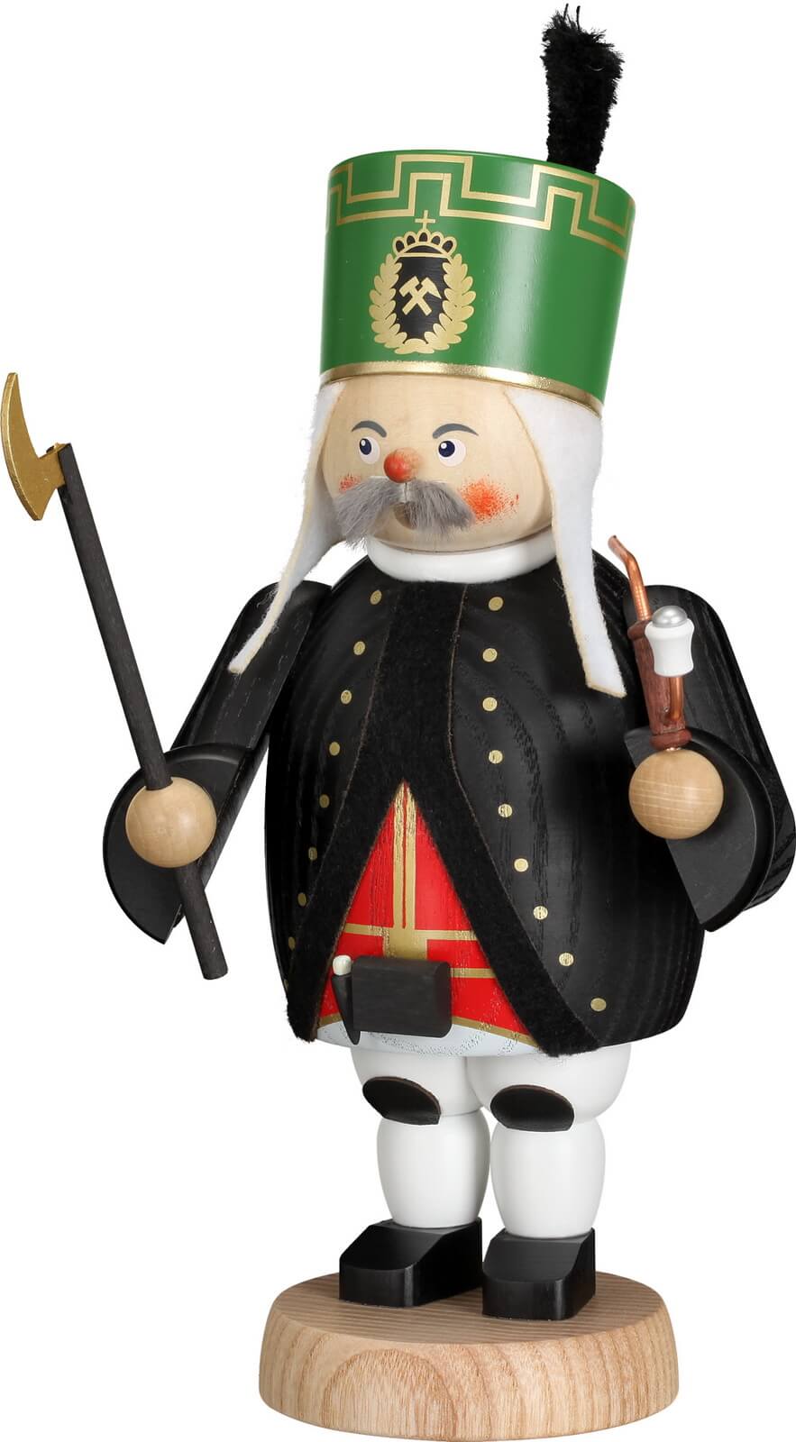 Smoking man miner, 21 cm by Seiffener Volkskunst eG