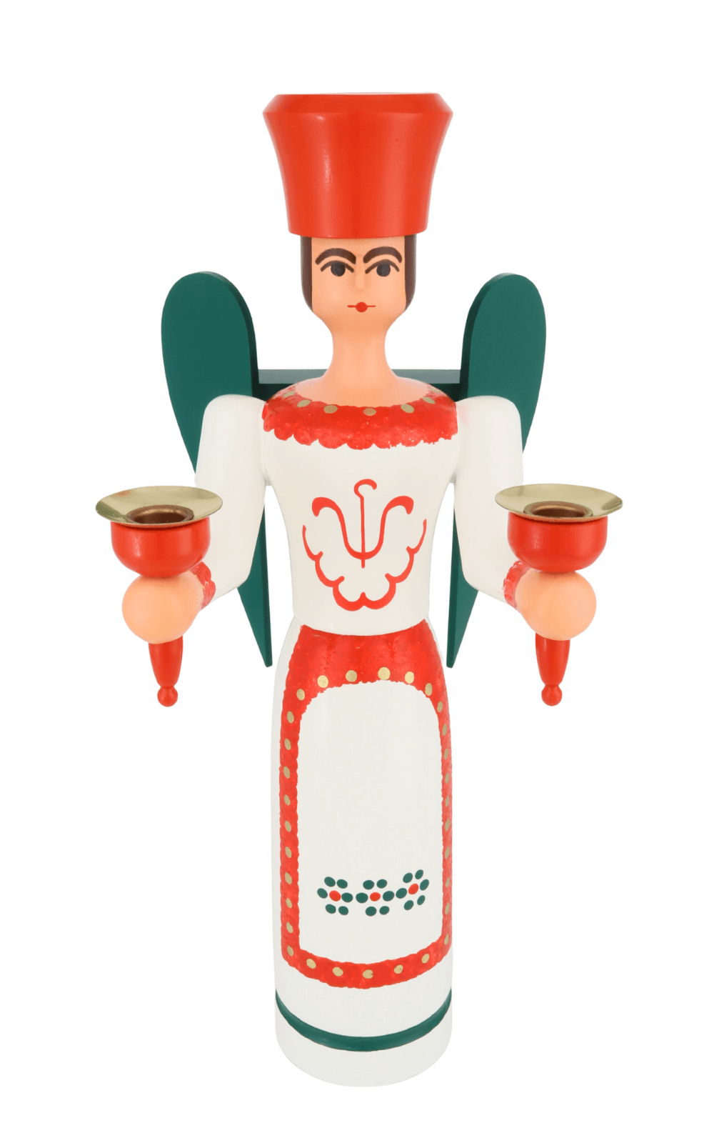 Christmas angel for wax candles, 38 cm, colored by SEIFFEN.COM