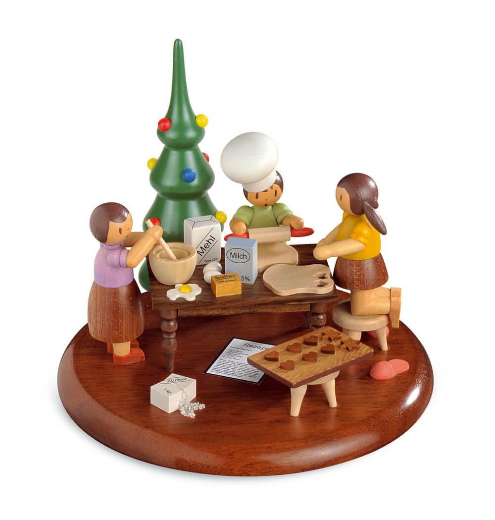 Christmas bakery motif platform for music box M19010 by Müller Kleinkunst