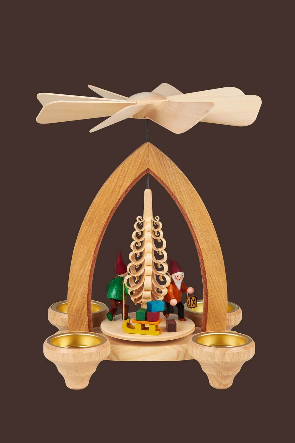 Tealight pyramid gnome, 26 cm by Heinz Lorenz_pic2