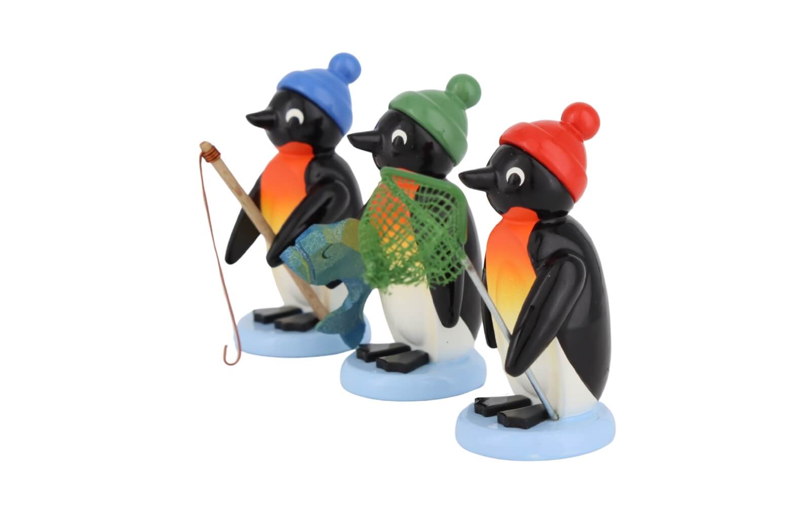 Miniature penguins – Angler, 3-piece set from SEIFFEN.COM