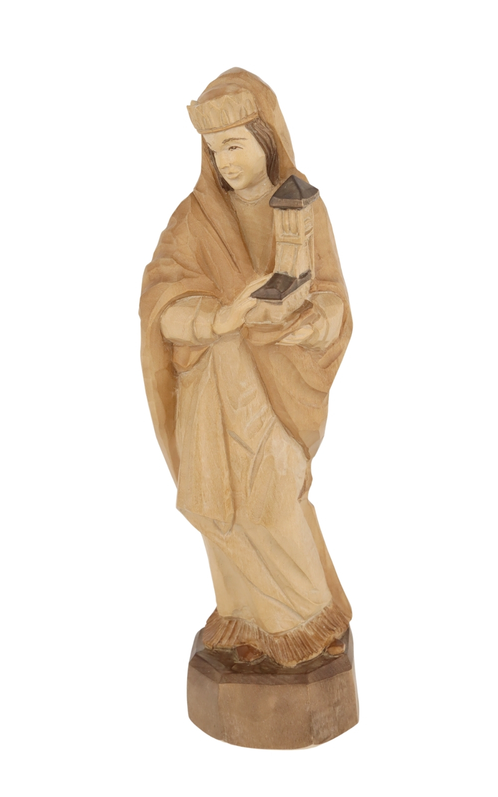 Saint Barbara, carved, 25 cm 9,8 inches, by Schnitzkunst from the Ore Mountains3