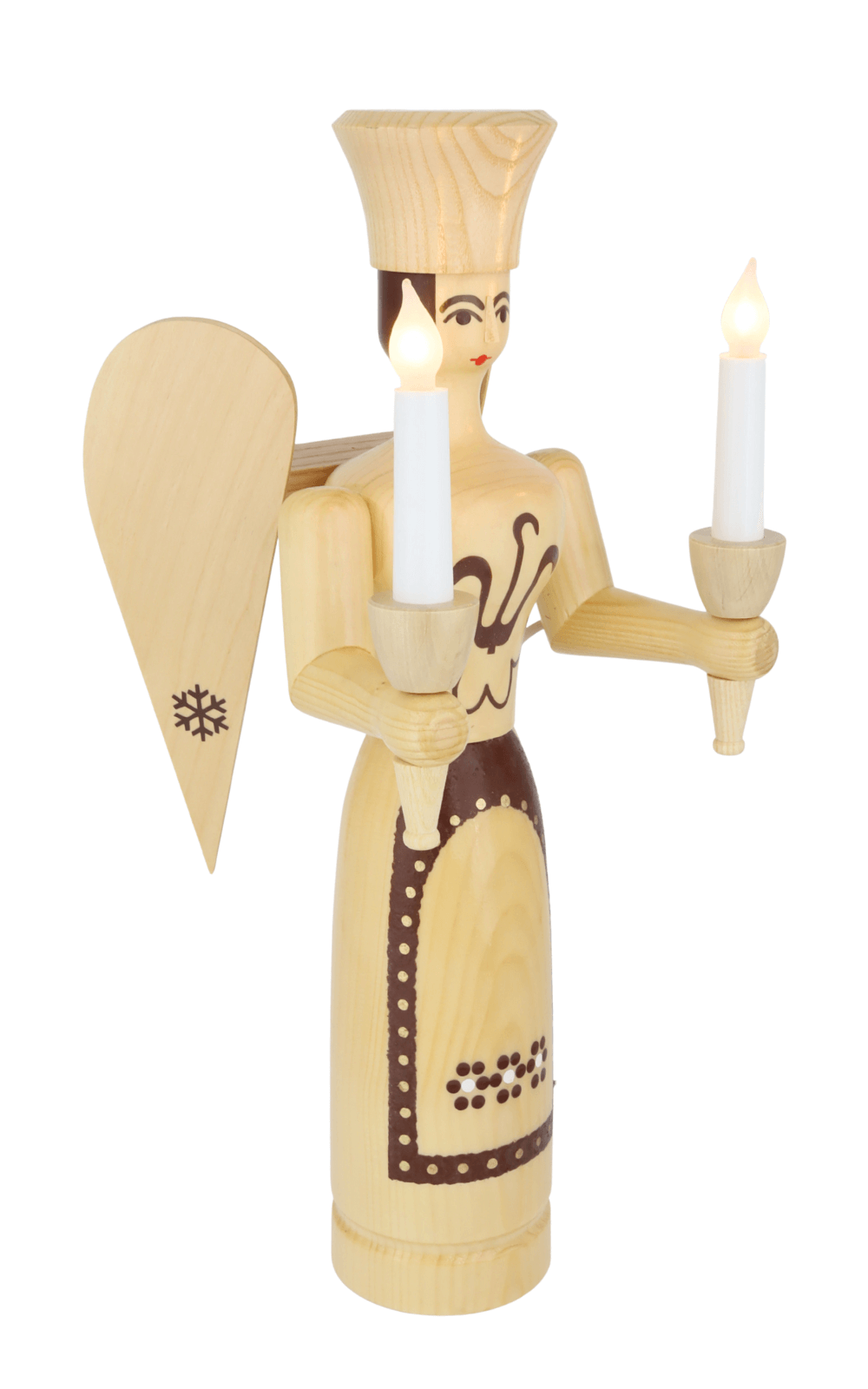 Christmas angel, 50 cm, natural, electrically illuminated by SEIFFEN.COM