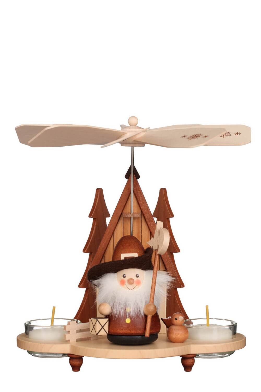 Christmas pyramid for tea lights night watchman, 20 cm by Christian Ulbricht