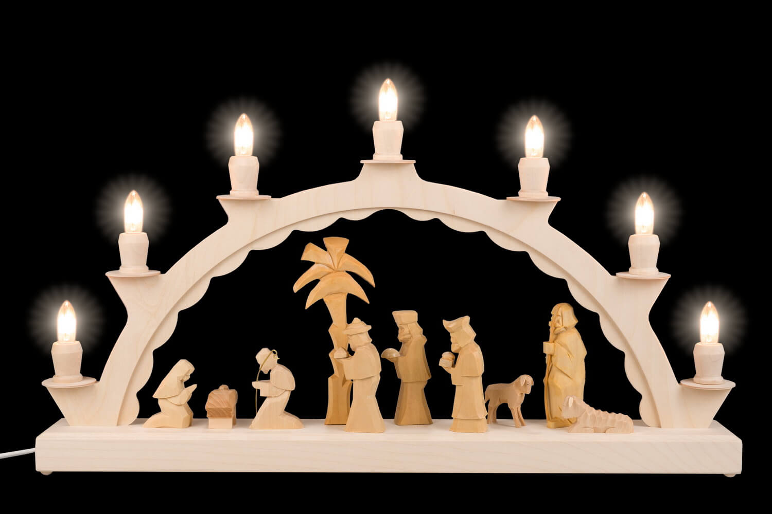 LED candle arch with carved Holy Family by SEIFFEN.COM_2