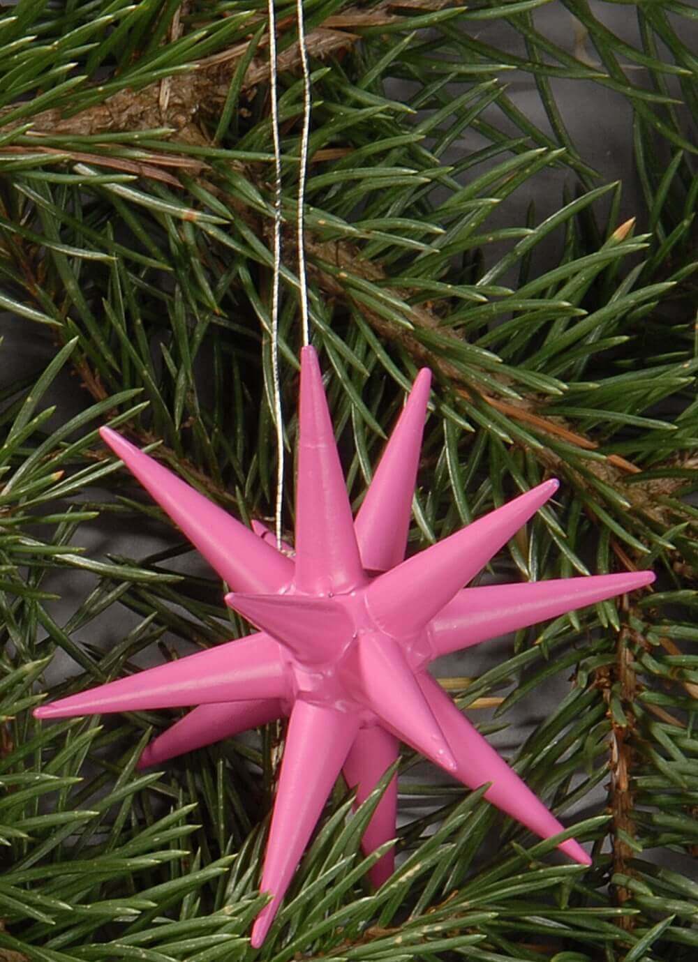 Wooden Christmas tree decorations, Poinsettias pink, 6-piece by Albin Preißler_pic2
