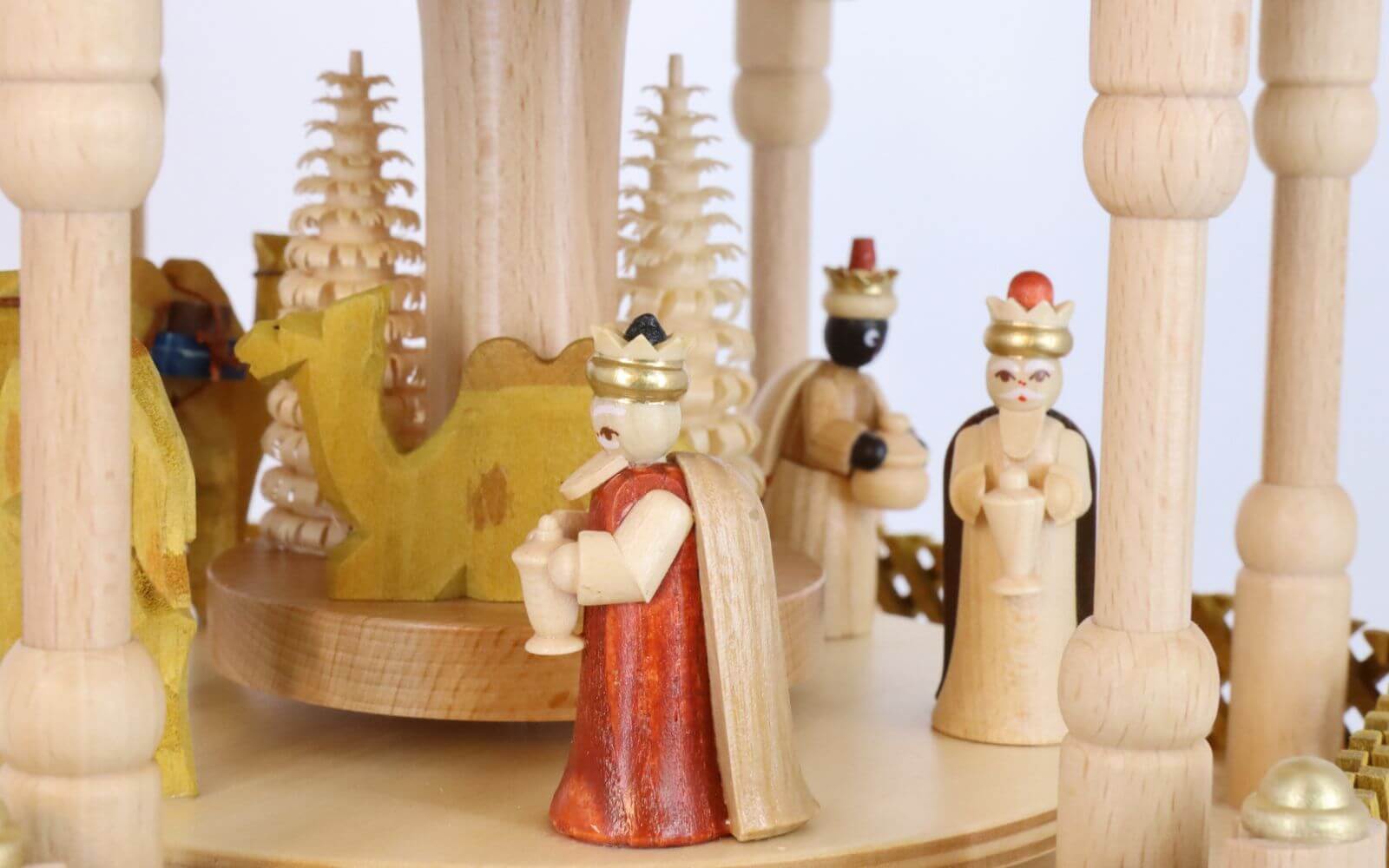 Christmas pyramid Christmas story with musical mechanism, 70 cm, natural by Richard Glässer_3