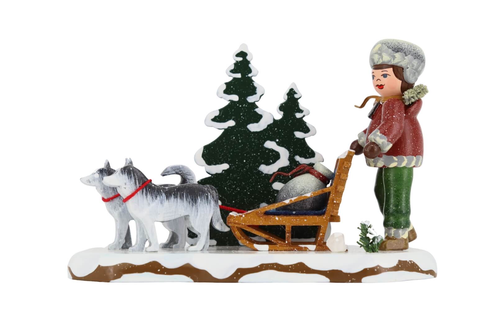 German Winter Child Through the Forest, 12 x 8 cdm (4.72 x 3.15 inch) by Hubrig Volkskunst_1