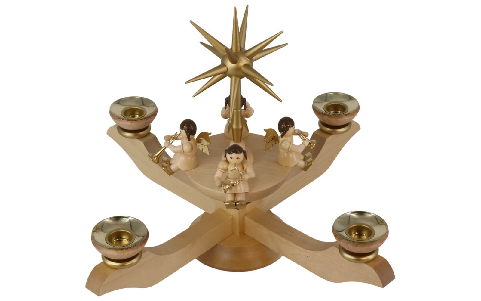 Advent candlestick with Christmas angel, natural, 26 cm by Richard Glässer_2