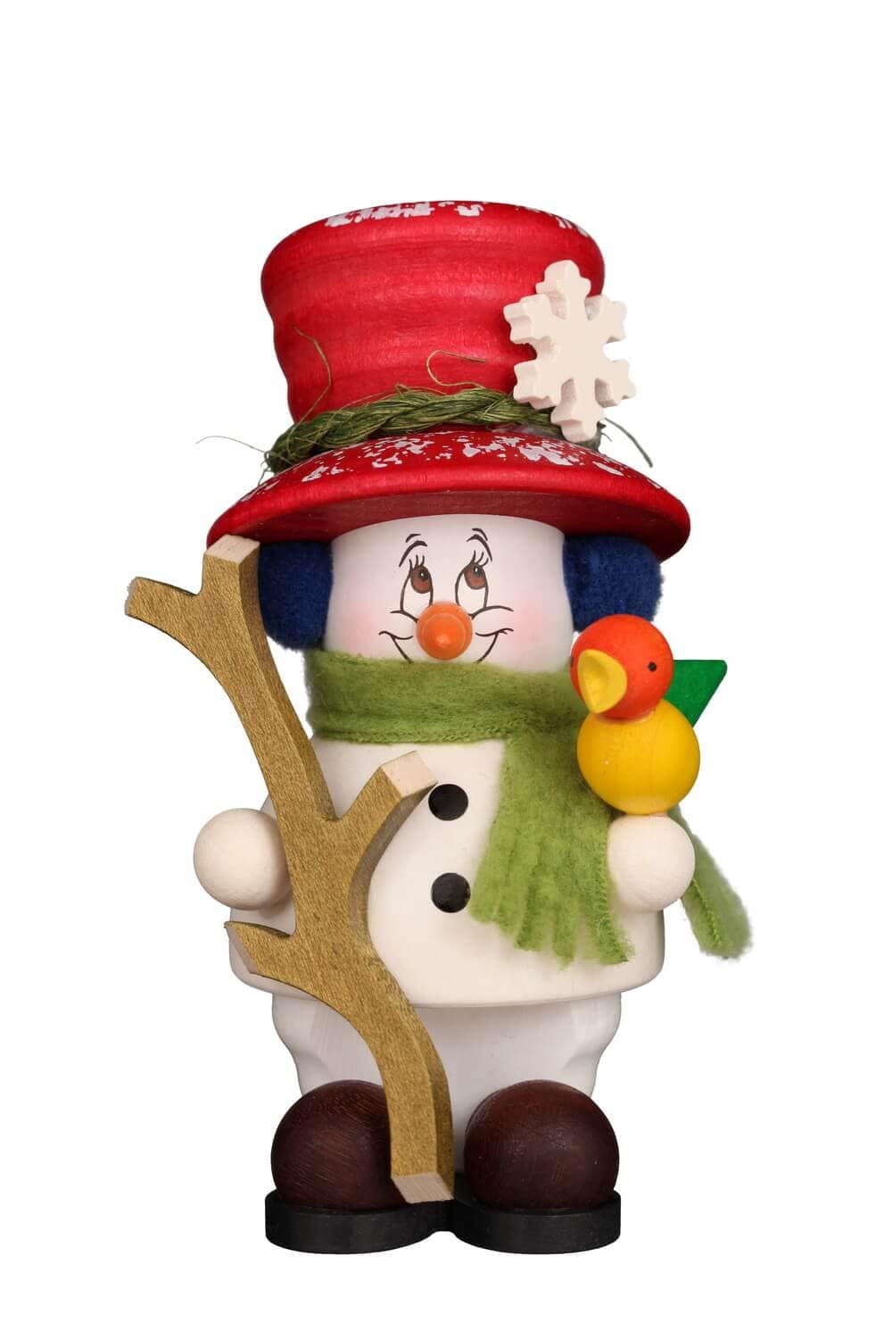 Micro gnome snowman, 10 cm, colored by Christian Ulbricht