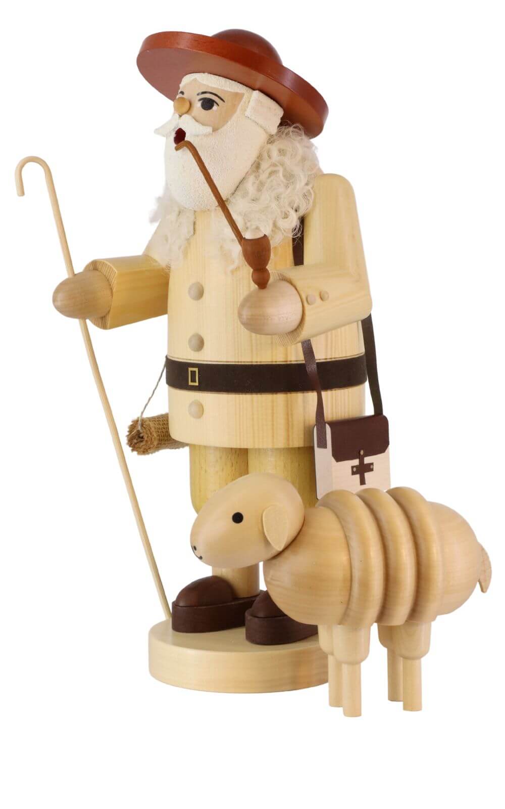 Smoking shepherd with sheep, 34 cm by Richard Glässer_2
