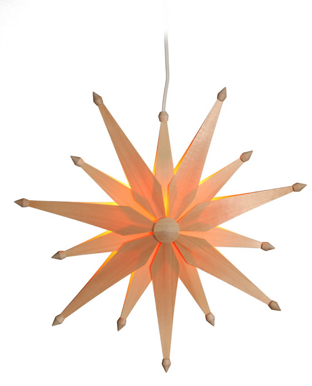 Christmas star exclusive, electrically illuminated by Eckert