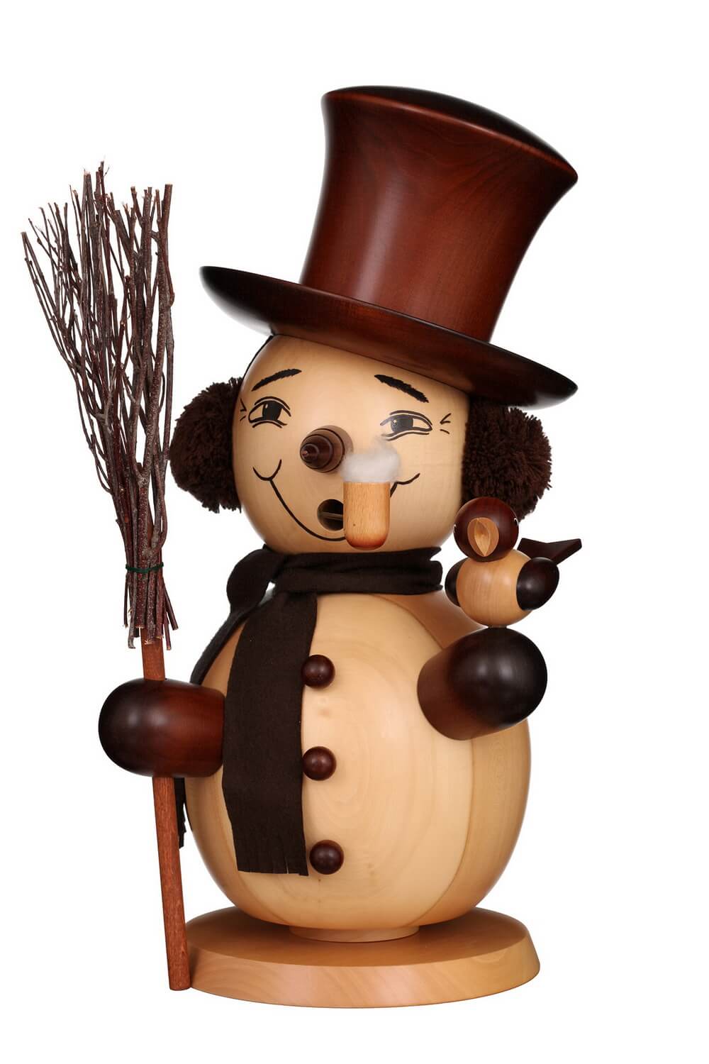 Smoking man snowman nature, 50 cm by Christian Ulbricht