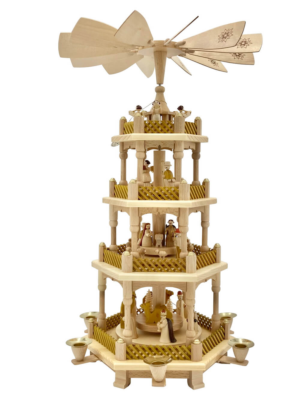 Christmas pyramid Holy Story, 4- tiered, 54 cm by Richard Glässer